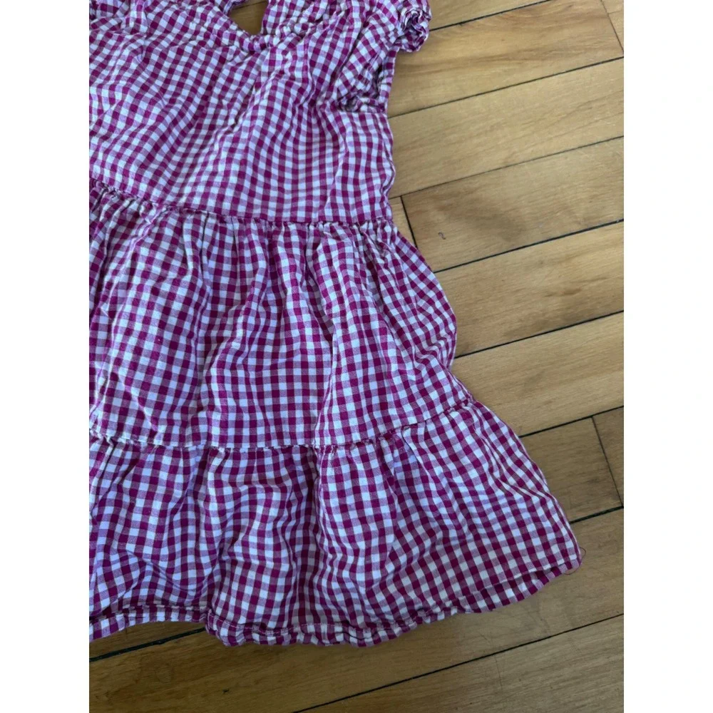 Coccodrillo red checkered toddler dress